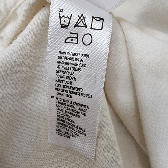 Amuse Society Size S White Button-Down Sleeveless Wide Leg 100% Cotton Overall - Picture 7 of 9